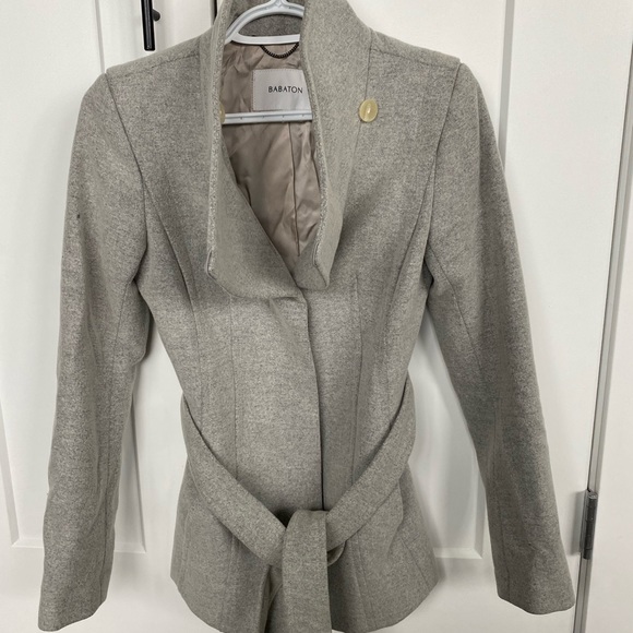 Aritzia Babaton Connor Wool/Cashmere Coat XS grey - Picture 2 of 6